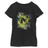 Hasbro Nerf Nerf Graffiti Girl's Solid Crew Tee Black view 1