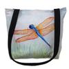 Betsy Drake TY1045S 13 x 13 in. Dragonfly Small Tote Bag Amber & Blue view 1