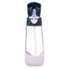 b.box 20oz Tritan Kids Water Bottle Toddler Drink Bottle with Straw for School, Daycare, Travel w/Easy-Grip Triangular Design, Leak Proof Lid & Handle, BPA Free, Dishwasher Safe (Indigo Rose) view 2
