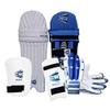 CW MAX Cricket Kit for Small Boys Cricket Practice Gear Batting Practice Equipment Elbow Guard Youth Thigh Pad Adult Batting Gloves Men's Batting Legguards Full Set Left & Right (Blue Men) view 1