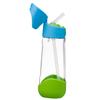 b.box 20oz Tritan Kids Water Bottle Toddler Drink Bottle with Straw for School, Daycare, Travel w/Easy-Grip Triangular Design, Leak Proof Lid & Handle, BPA Free, Dishwasher Safe (Ocean Breeze) view 1