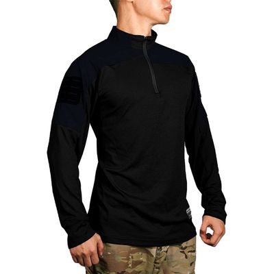 EMERSONGEAR UMP Frogmen Tactical Airsoft Paintball Hiking Quick Dry Shirts for Men Long Sleeve Gym Training T-Shirt Black