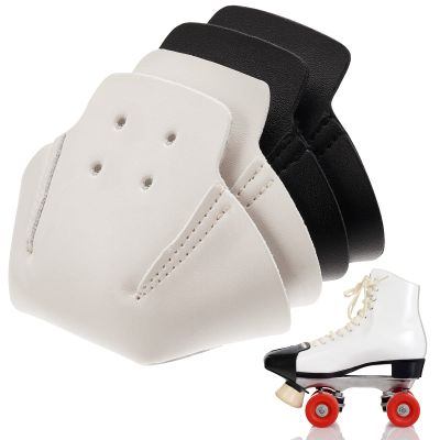 Geyoga 4 Pieces Toe Cap Guards Protectors Toe Caps Artificial Leather Roller Skate Protectors for Quad Roller Skate(White, Black)