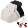 Geyoga 4 Pieces Toe Cap Guards Protectors Toe Caps Artificial Leather Roller Skate Protectors for Quad Roller Skate(White, Black) view 1
