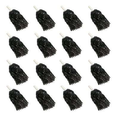 16PCS Cheerleading Pom Poms Metallic Foil Plastic Pom Poms with Baton Handle for Game Sports Squads Dancing Party Football Basketball Club Spirit Sports Stage Performance Celebration (Black)