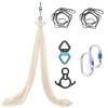 SKYPHAROS 11 Yards Aerial Silks Yoga Swing Set - Aerial Yoga Hammock Kit Anti-Gravity Flying for Fitness, Low/Non Stretch Nylon Tricot Fabric Hardware Included for Dance view 1