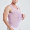 ABAFIP Men's Mesh Sheer Rave Tank Tops Summer Undershirt Semi See Thru Fitted Gym Workout Muscle Vest Purple X-Large view 2