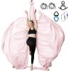 SKYPHAROS 11 Yards Aerial Silks Yoga Swing Set - Aerial Yoga Hammock Kit Anti-Gravity Flying for Fitness, Low/Non Stretch Nylon Tricot Fabric Hardware Included for Dance view 1