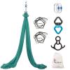 SKYPHAROS 11 Yards Aerial Silks Yoga Swing Set - Aerial Yoga Hammock Kit Anti-Gravity Flying for Fitness, Low/Non Stretch Nylon Tricot Fabric Hardware Included for Dance view 1