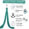 SKYPHAROS 11 Yards Aerial Silks Yoga Swing Set - Aerial Yoga Hammock Kit Anti-Gravity Flying for Fitness, Low/Non Stretch Nylon Tricot Fabric Hardware Included for Dance view 2