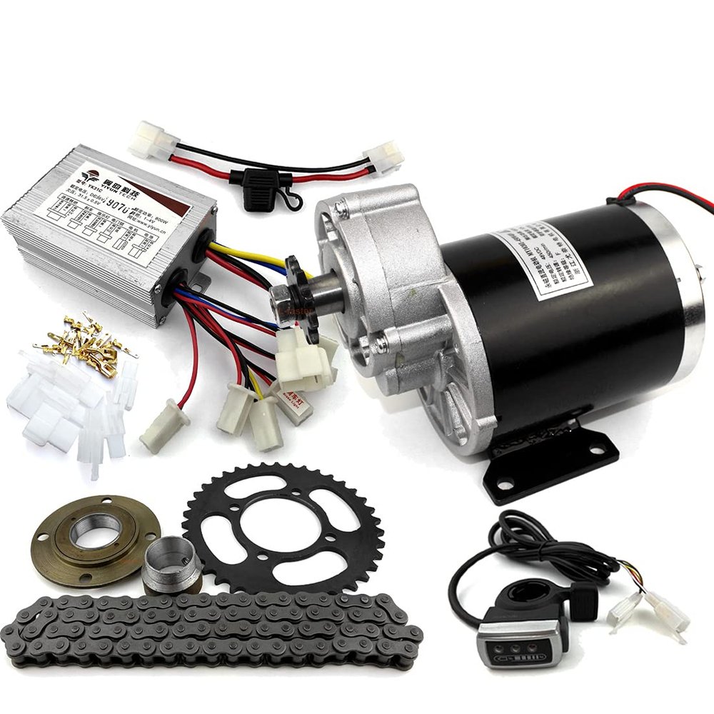 L-faster 36V48V 600W Trike Conversion Kit with Thumb Throttle and 38 Teeth Sprocket for 420 Motorcycle Chain (36V 600W kit)
