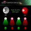 E-Jet Badminton Shuttlecocks 4pcs, Badminton Birdies - Lighting Glow in The Dark Night, White, EOB332562021 view 4