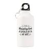 VinMea Funny Stainless Steel Sports Water Bottle Blessed by God Spoiled by My Wife Insulated Sports Water Bottle with Carabiner Clip, 20 Oz, White view 1