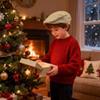 Bienzoe Boys Newsboy Baker Hat: Kids Cotton Linen Golf Outfit Cap Beige 6/8 view 3