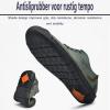 Asifn Mens Outdoor Casual Leather Sneakers Lightweight Athletic Loafers Fashion Walking Slip-on Shoes 7.5 Yellow,9.84" Heel to Toe view 2