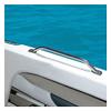 LSXIAO-Wall Art 316 Stainless Steel Ship Handrails, Marine Grade Polishing Flat Tube Grab Handle, Nylon Base for Yacht, Fishing Boat, Speedboat, Ship's Side (Color : Silver, Size : D19-22.9cm) view 1