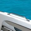 LSXIAO-Wall Art 316 Stainless Steel Ship Handrails, Marine Grade Polishing Flat Tube Grab Handle, Nylon Base for Yacht, Fishing Boat, Speedboat, Ship's Side (Color : Silver, Size : D19-22.9cm) view 3