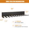 Multi-Purpose Storage Rack Resistance Bands Rack Gym Storage Rack Fitness Bands Rack Heavy Duty Rack 11 Hooks for Resistance Bands, Straps, Jump Ropes, Foam Rollers, Weight Belts, Tools (L-23") view 2