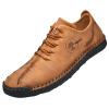 Asifn Mens Outdoor Casual Leather Sneakers Lightweight Athletic Loafers Fashion Walking Slip-on Shoes 10.5 Yellow,10.83" Heel to Toe view 1