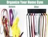 Multi-Purpose Storage Rack for Resistance Bands, Straps, Jump Ropes, Foam Rollers, Chains, Weight Belts, Tools - Heavy Duty, Fitness Bands Rack view 4