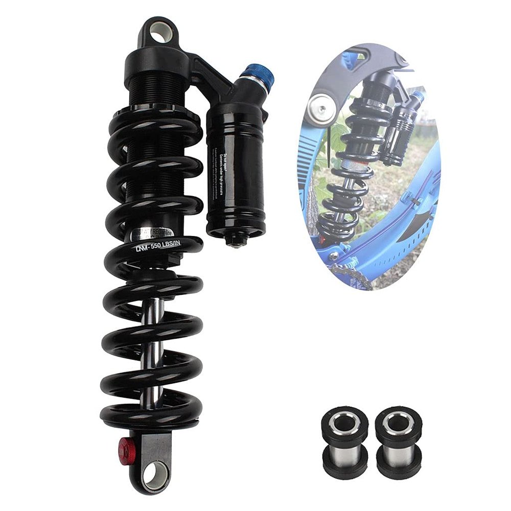 LvTu Downhill Rear Shock 190mm/ 200mmm/ 210mm/ 220mm/ 240mm DH Mountain Bike Shock Absorber Air Hydraulic Coil Rear Spring 550lbs (Size : 200mm)