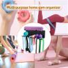 2 Tier Multi-Purpose Heavy Duty Storage Rack for Resistance Bands, Straps, Jump Ropes, Foam Rollers, Chains, Weight Belts, Tools view 2