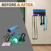 2 Tier Multi-Purpose Heavy Duty Storage Rack for Resistance Bands, Straps, Jump Ropes, Foam Rollers, Chains, Weight Belts, Tools view 3