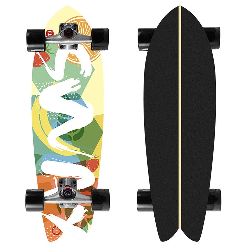 WZFANJIJ Skateboard, Long Boards Skateboard, Complete Board 31 X 8 Inch Skateboards with, for Children, Adolescents and Adults, Load 150kg,f