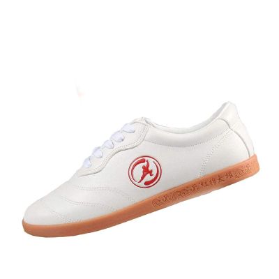 Chinese Traditional Kung Fu Yongchun Martial Arts Shoes Non-Slip De Taekwondo Shoes for Men Women for Daily Training Taichi Shoes,YellowSoleRedLogo-8.5