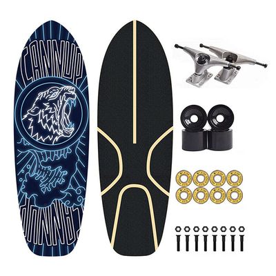 WZFANJIJ Skateboard for Beginners,Longboard Skateboard 7-Ply Canadian Maple Deck, 31" X 8" Complete Skateboard Double Kick Concave Standard Skateboard for Kids Teens & Adults,e