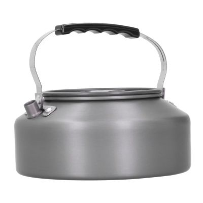 Camping Kettle 1.6L Portable Camping Coffee Tea Pot Outdoor Fishing Hiking Barbecue Kettle Pot (Black Handle)
