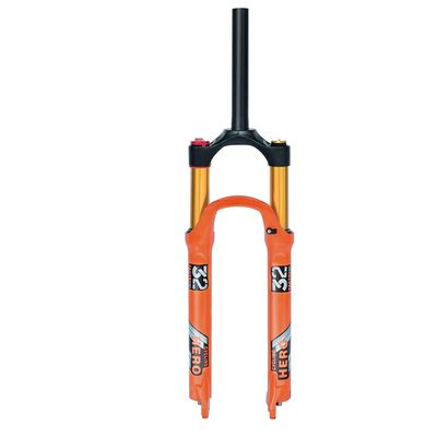 Jejy Bicicleta Suspension Fork QR 9mm 26/27.5/29inch XC, Air Forks MTB Bike Shock Absorber Manual Lockout/Remote Lockout Damping Adjustment (Color : Straight Manual Lockout, Size : 29)