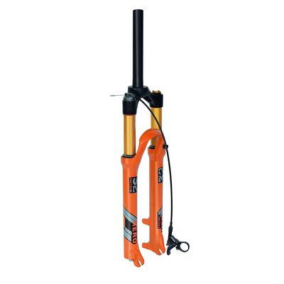 Jejy Bicicleta Suspension Fork QR 9mm 26/27.5/29inch XC, Air Forks MTB Bike Shock Absorber Manual Lockout/Remote Lockout Damping Adjustment (Color : Straight Remote Lockout, Size : 27.5)