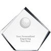 Golf Ball Acrylics - 6.25" Pyramid Acrylic Trophy Award Golf Ball Presentation Keepsake, Your Engraving Included Prime view 1