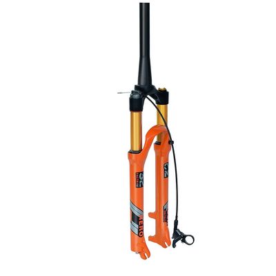 Jejy Bicicleta Suspension Fork QR 9mm 26/27.5/29inch XC, Air Forks MTB Bike Shock Absorber Manual Lockout/Remote Lockout Damping Adjustment (Color : Tapered Remote Lockout, Size : 29)