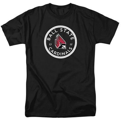 Ball State University Official Plaid Badge Unisex Adult T-Shirt, Plaid Badge, 5X-Large