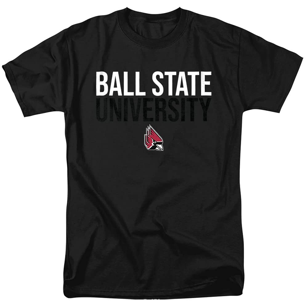 Ball State University Official Stacked Unisex Adult T-Shirt, Stacked, 5X-Large