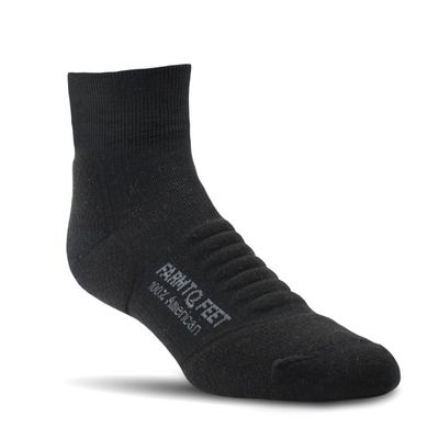 Farm to Feet Standard Crew Merino Wool Socks, Black, Large