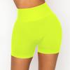ALWAYS Women's Seamless Biker Shorts - High Waisted Yoga Running Athletic Workout Short Pants Neon Lime Small view 2