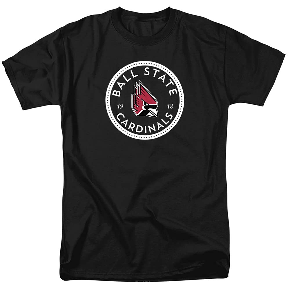 Ball State University Official Plaid Badge Unisex Adult T-Shirt, Plaid Badge, 4X-Large