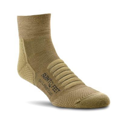 Farm to Feet Fayetteville 1/4 Crew Merino Wool Socks (Coyote Brown, Medium)