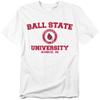 Ball State University Official Circle Logo Unisex Adult T-Shirt, White, 5X-Large view 1