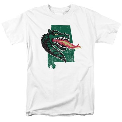 University of Alabama at Birmingham Official State Shape Unisex Adult T-Shirt, White, 5X-Large
