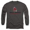 Ball State University Official Distressed Primary Unisex Adult Long-Sleeve T Shirt,Charcoal, 3X-Large view 1