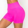 ALWAYS Women's Seamless Biker Shorts - High Waisted Yoga Running Athletic Workout Short Pants Neon Pink X-Large view 3