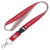 Caseys Ohio State University Buckeyes Lanyard with Detachable Buckle 1" Width - Heathered/Jersey Print view 1