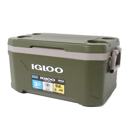 Igloo 60367 Sportsman Latitude 52 Cooler Box, Approx. 11.2 gal (49 L), Sportsman, Latitude, Outdoor, Camping, Leisure, Fishing, Green