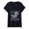 Womens Don't Blame Me I Voted For Trump Distressed American Flag V-Neck T-Shirt view 1