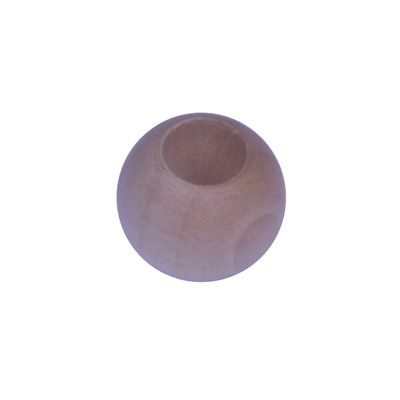 50 Pack Wooden Beads for Paracord/Macrame Projects - Naked Pine 3/4'' - 3/8" Openning