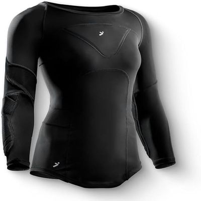 Storelli Womens Bodyshield Goalkeeper  Undershirt, High-Impact Protection for Goalies & Field Players, Breathable, Sweat-Wicking, UV-Resistant Black